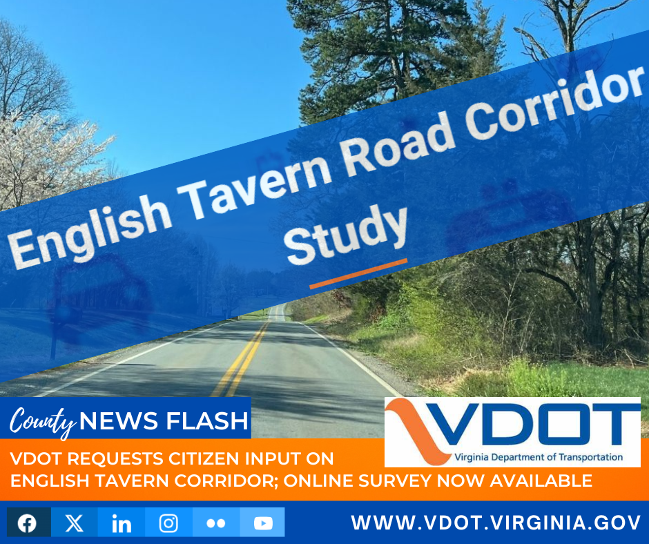 VDOT Online Survey - English Tavern Corridor
