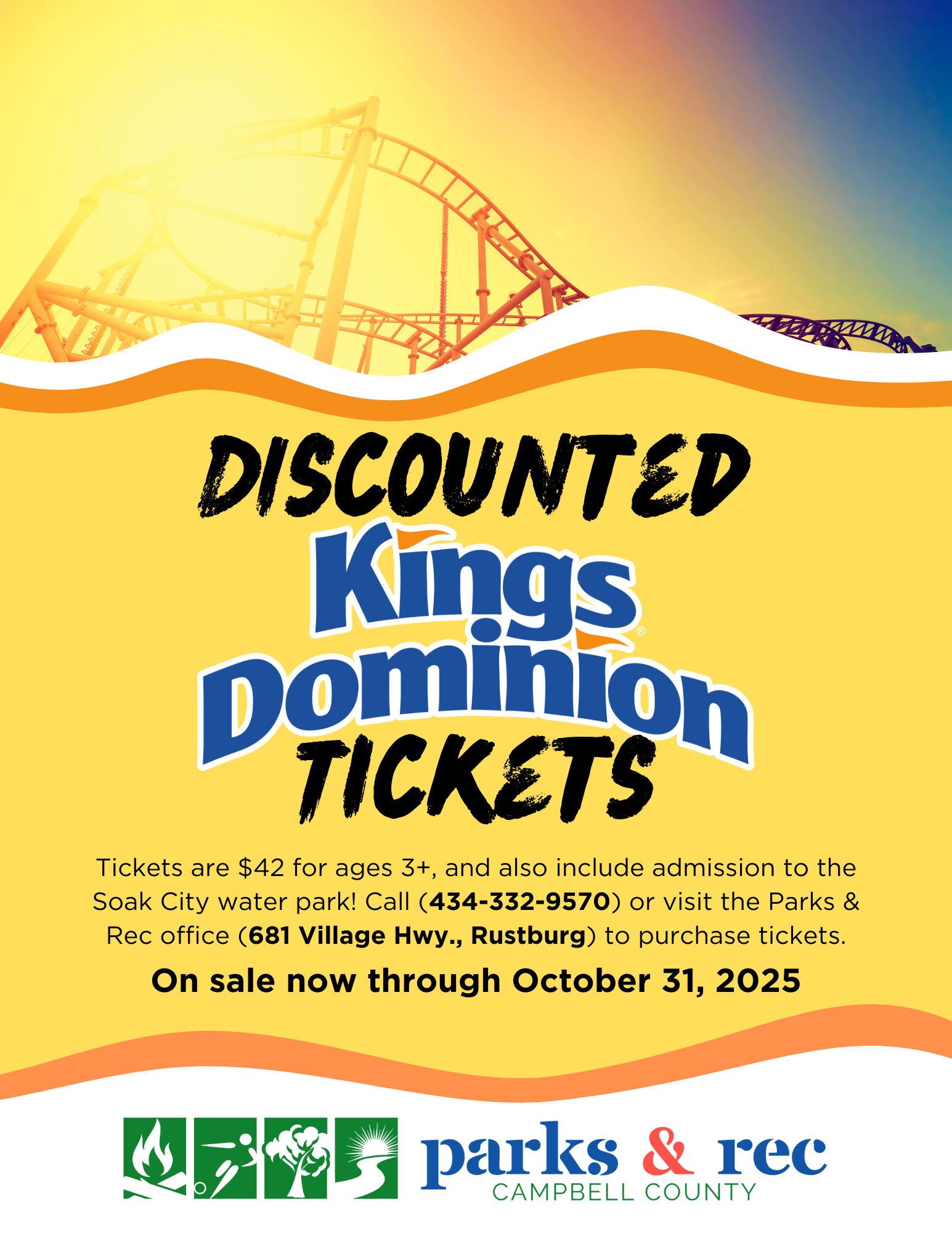 Discounted Kings Dominion Tickets!